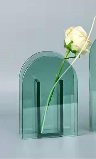 Round Green Glass Vase -S