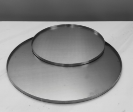 Round Silver Metal Tray -S