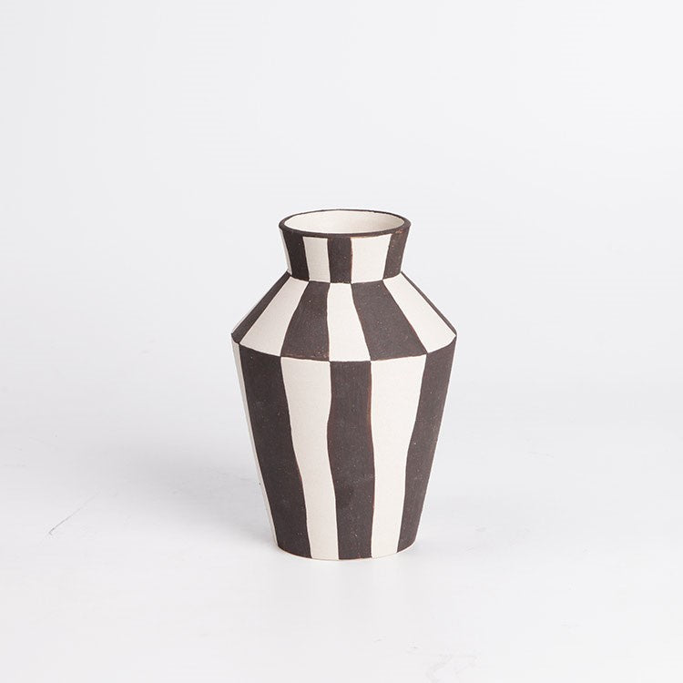 Stripped Ceramic Vase