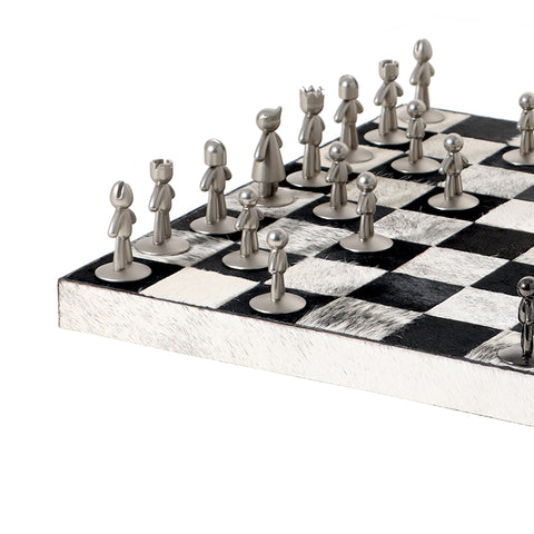 رقعة الشطرنج المزخرفة من الفرو الصناعي