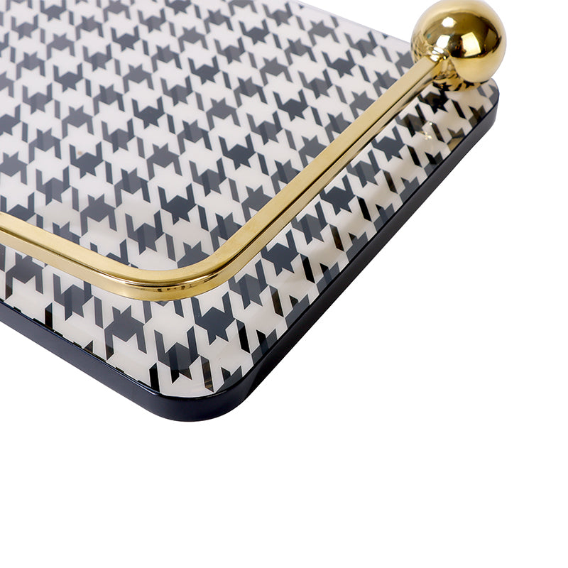 Large Houndstooth Serving Tray