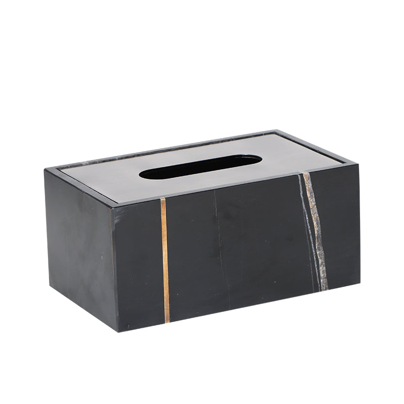 Metallic Detailed Soft Stone Tissue Box