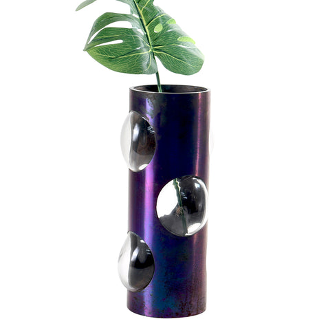 Hand blown art glass vase