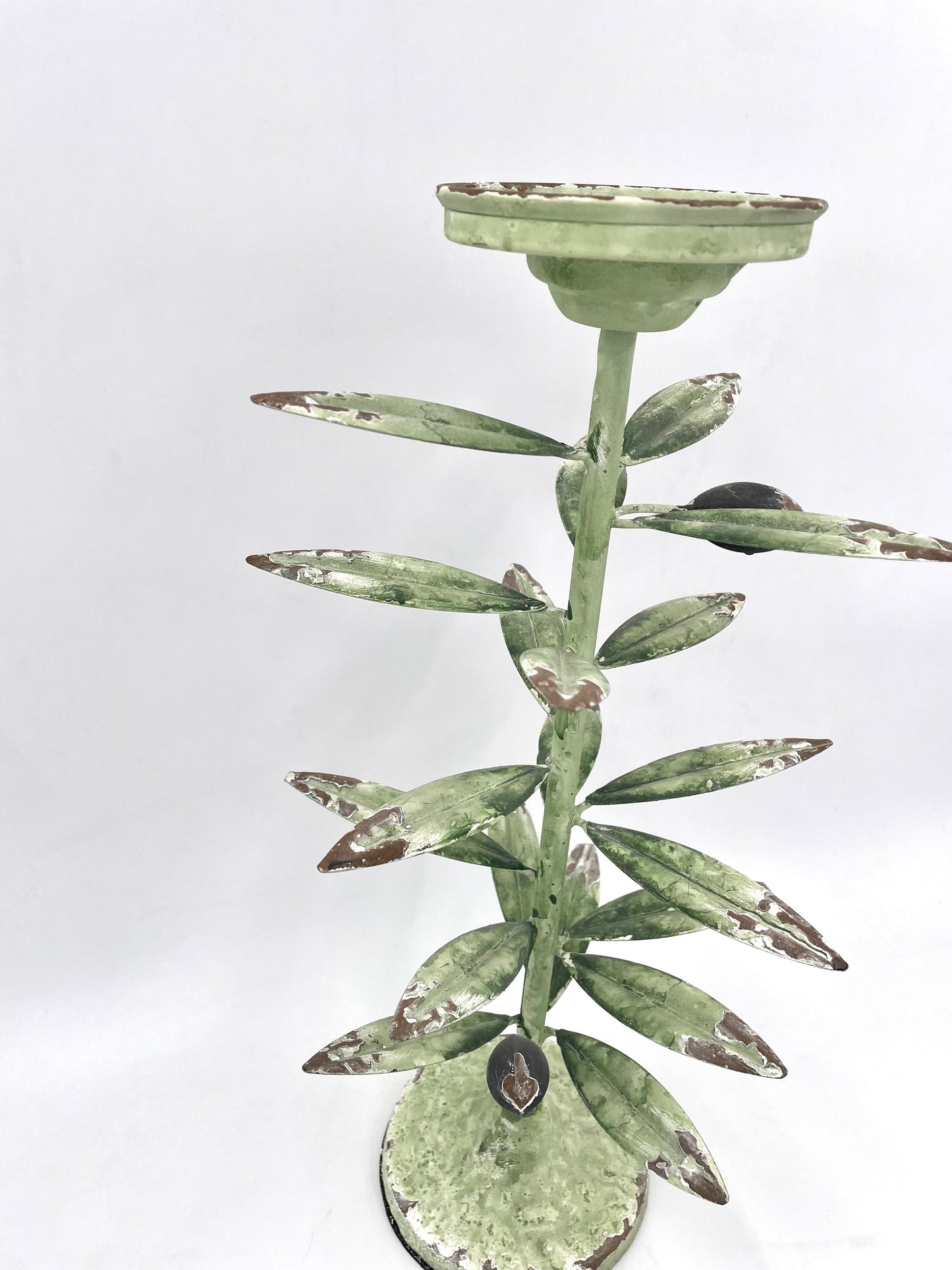 Green Leaves Candle Holder