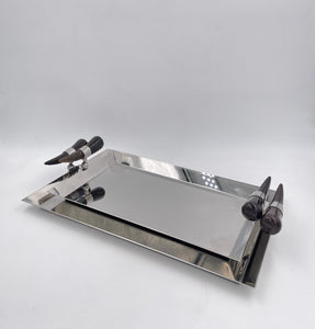 Mirrored Tusks Holders Tray (S)