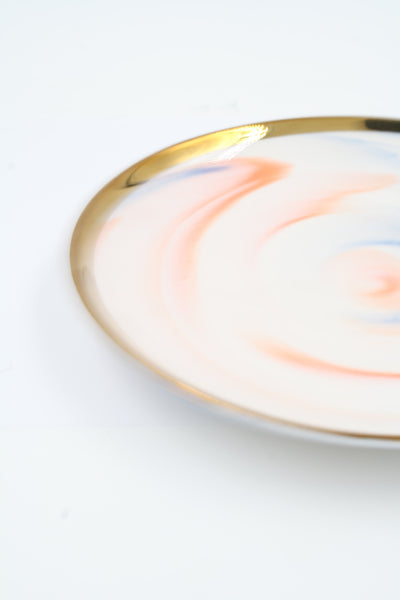 Pastel Colors White Ceramic Plate