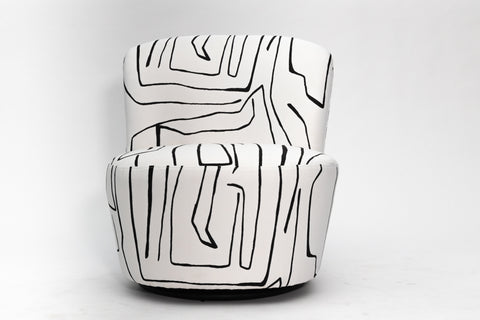 White Stripped Chair