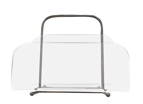 Clear Silver Magazine Holder