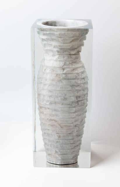 White marble vase